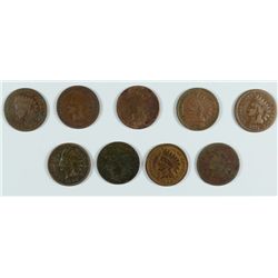 INDIAN HEAD LOT, 1873 AG, 1873 VG, 1874 AG, 2-1875 AG,