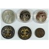 Image 2 : LOT OF 6:  2 - 1986 STATUE OF LIBERTY PROOF HALF DOLLARS, 1835 ONE CENT FINE,