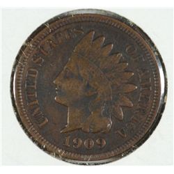 1909-S INDIAN HEAD CENT, FINE NICE COIN