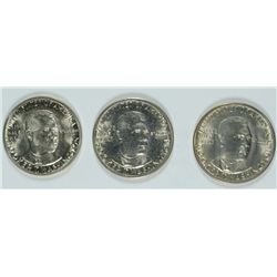 SET OF 1948 (P, D, S) BOOKER T WASHINGTON COMMEN HALF DOLLARS CH BU