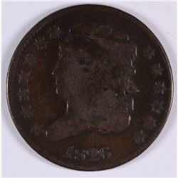 1826 HALF CENT VG/F