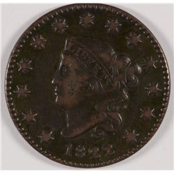 1822 LARGE CENT VF-35 (NICE COIN)