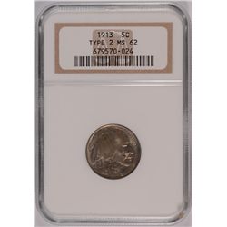1913 II BUFFALO NICKEL NGC MS-62
