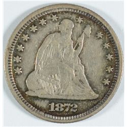 1872 PROOF SEATED QUARTER (CIRC)