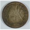 Image 1 : 1876 SEATED QUARTER AU-58 (ORGINAL)