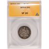 Image 1 : 1876-S SEATED QUARTER ANACS VF-20