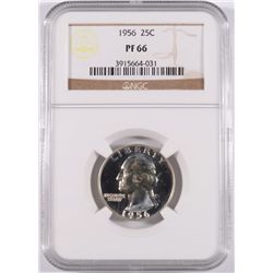 1956 WASHINGTON QUARTER, NGC PROOF-66