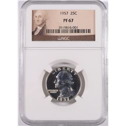 1957 WASHINGTON QUARTER, NGC PROOF-67