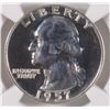 Image 2 : 1957 WASHINGTON QUARTER, NGC PROOF-67