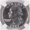 Image 2 : 1961 WASHINGTON QUARTER, NGC PROOF-67