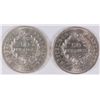 Image 2 : ( 2 ) 1978 50 FRANCS FRENCH SILVER COINS  1.74 Oz. ASW