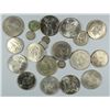 Image 1 : ( 23 ) FOREIGN SILVER COINS MOSTLY LARGER COINS, COINS WEIGH OVER 395g