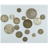 Image 1 : LOT OF ( 16 ) FOREIGN SILVER COINS, MANY LARGER COINS, WEIGHT IS APPROX. 123g