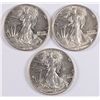 Image 1 : ( 3 ) BU WALKING LIBERTY HALF DOLLARS