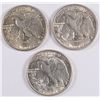 Image 2 : ( 3 ) BU WALKING LIBERTY HALF DOLLARS
