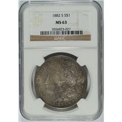 1882-S MORGAN DOLLAR NGC MS-63