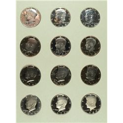 PROOF KENNEDY HALF DOLLAR COLLECTION FROM 1968-2004