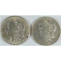 1889 & 1887-O MORGAN DOLLARS AU