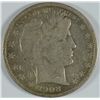 Image 1 : 1908-O BARBER HALF FINE