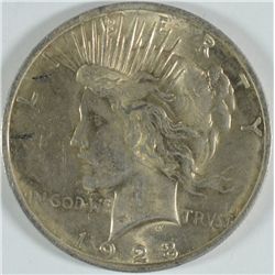 1923 PEACE DOLLAR BU TONED