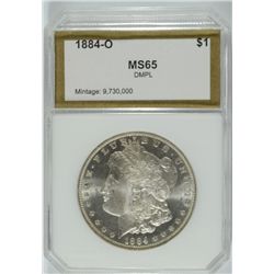 1884-O MORGAN DOLLAR PCI MS65 DMPL