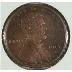 1913-S LINCOLN CENT AU