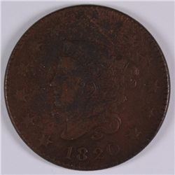 1820 LARGE CENT VG/F