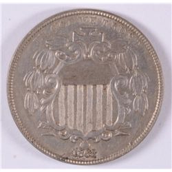 1868 SHIELD NICKEL AU-55