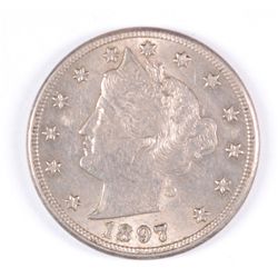 1897 V-NICKEL AU-58