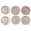 Image 1 : (6) 1913-D I BUFFALO NICKELS F/VF