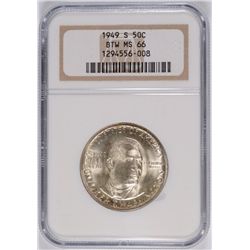 1949-S BOOKER T WASHINGTON COMMEN HALF DOLLAR NGC MS-66