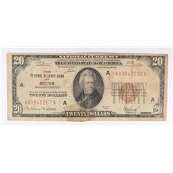 1929 $20 NATIONAL BOSTON, MA