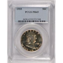 1955 PROOF FRANKLIN HALF DOLLAR PCGS PR-65