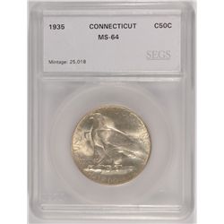 1935 CONNECTICUT COMMEN HALF DOLLAR SEGS MS-64
