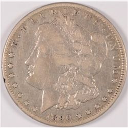 1890-CC MORGAN SILVER DOLLAR, F/VF