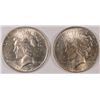 Image 1 : ( 2 ) 1922 PEACE SILVER DOLLAR, BOTH AU/BU