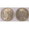Image 1 : ( 2 ) 1923 PEACE SILVER DOLLAR, BOTH AU/BU