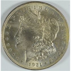 1921 MORGAN SILVER DOLLAR, MS-63
