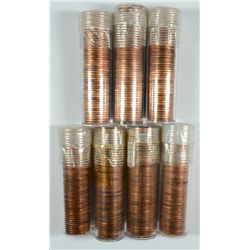 LOT OF ( 7 ) GEM BU ROLLS OF LINCOLN CENTS ALL DATED 1956-1958