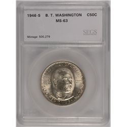 1946-S BOOKER T WASHINGTON COMMEN HALF DOLLAR SEGS MS-63