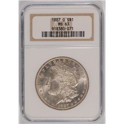 1887-O MORGAN DOLLAR NGC MS-63