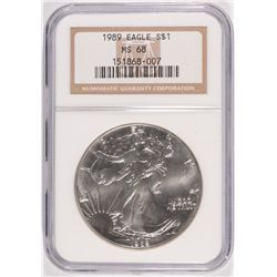1989 SILVER AMERICAN EAGLE NGC MS-68