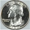 Image 1 : 1940 WASHINGTON QUARTER, MS-64  BLAST WHITE