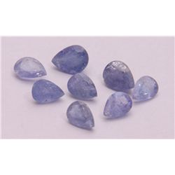 Natural African Tanzanite Loose 7.05 Ctw Pear Cut Stones