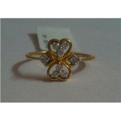 1.620g Ring Made in 14kt 1.584g Gold, 0.18 Ctw Diamond