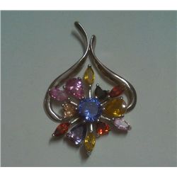 6.440g Pendant of Amethyst,Citrine And Garnet in 92.5 Silver