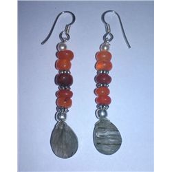 5.700g Earring of Semi-Precious Gemstone Sterling 925 Silver