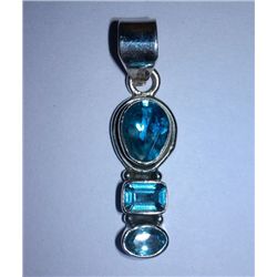 3.420g Pendant of Blue Topaz Sterling 925 Silver