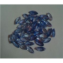 Natural African Tanzanite Loose 8.45 Ctw, 2.5X5 and 3X6 mm Marquise Cut Stones