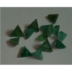 Natural African Emerald 5.50 Ct Trillion Cut Stones